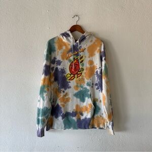 Flamin Hot Cheetos Tie Dye Hoodie Mens Large Graphic Sweatshirt Spicy Snack Logo